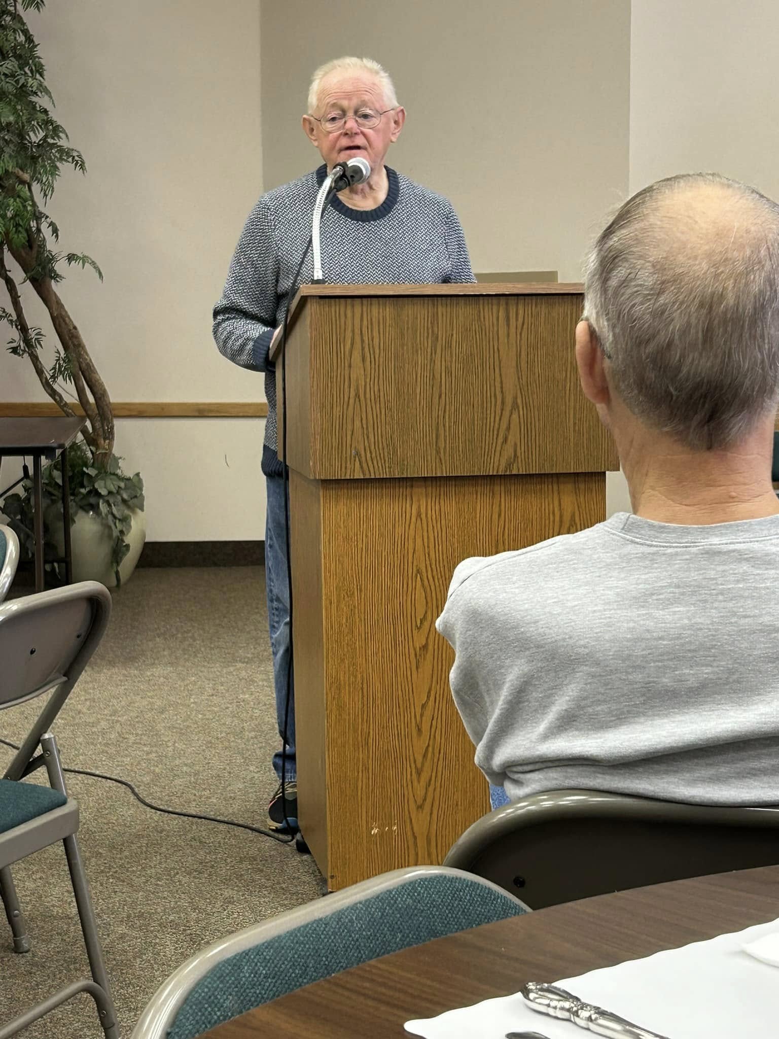 Men fellowshipping at Community Christian Church Duncan